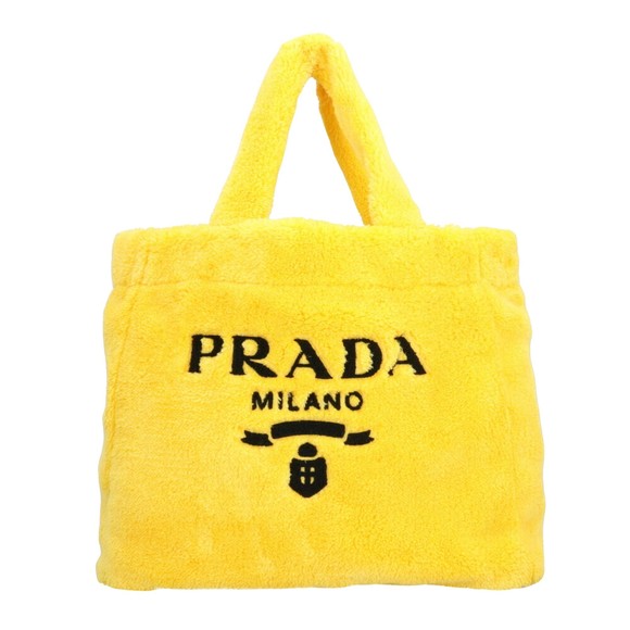 Prada Terry Yellow Faux Fur tote - Picture 1 of 10